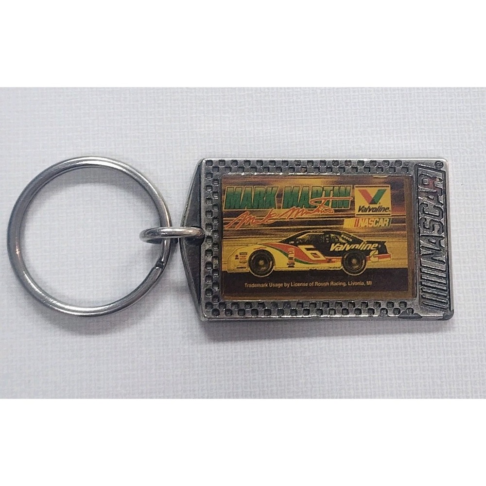 Vintage Mark Martin #6 Nascar Racing Keychain Wincraft Racing Valvoline Racing